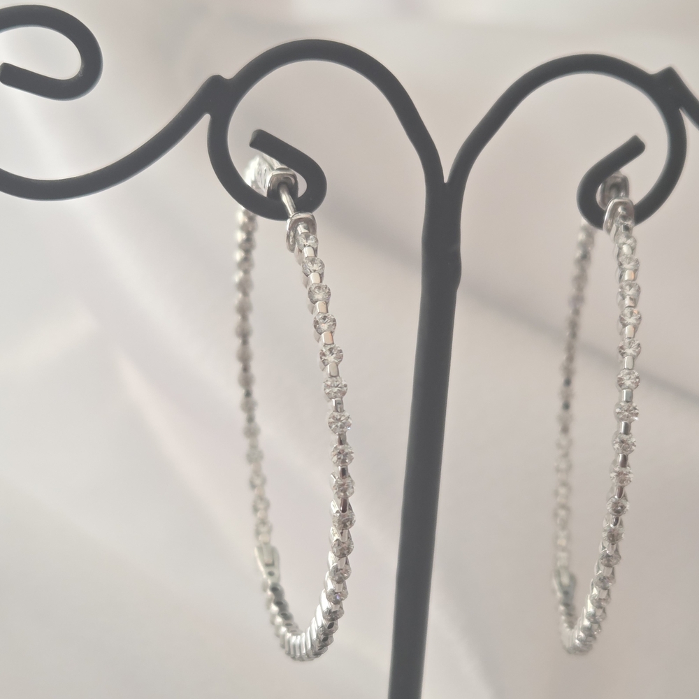 Elegant Silver Hoop Earrings